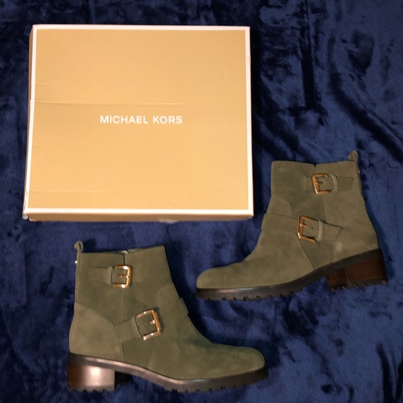 Michael Kors olive green suede booties - Picture 2 of 8